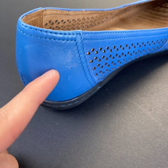 Dansko Women's Neely Perforated Leather Blue Loafers Flats Size 38,Casual - Picture 8 of 16